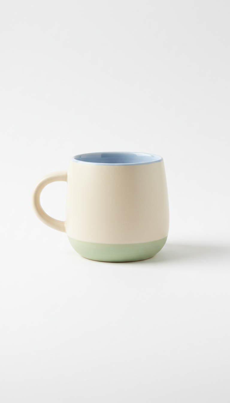 Pastel Ceramic Mug With Comfort Handle
